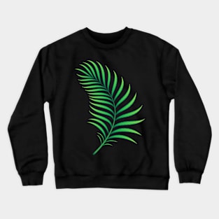 Night tropical pattern. Acid palm leaves Crewneck Sweatshirt